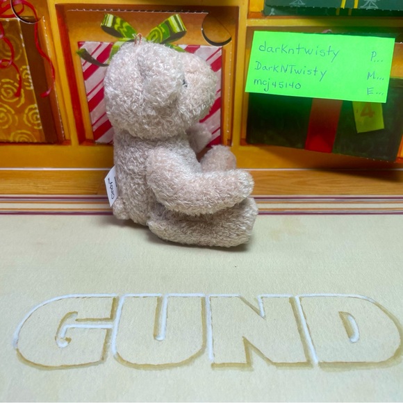 1 BRAND NEW GUND MINI CINDY PLUSH BEAR ORNAMENT TOY APPROX 4” PRICE FIRM - Picture 2 of 15